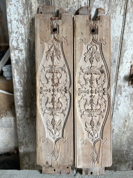 French Wooden Carved Panels