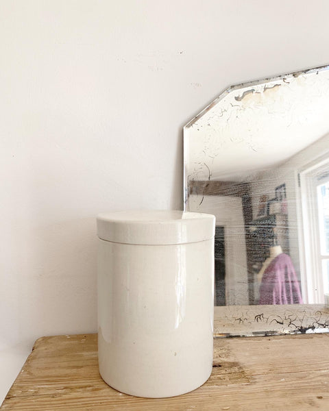 Large Vintage Ironstone Apothecary Jar