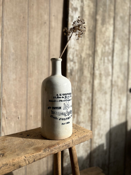 Vintage Olive Oil Transferware Bottle