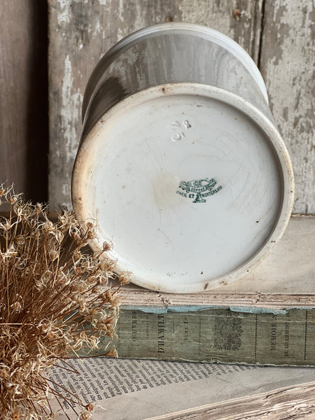 Huge French Creil Et Montereau Antique Pot