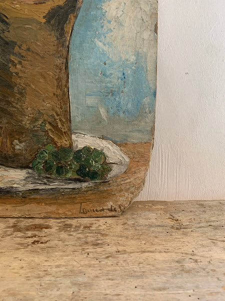 Antique Jug Oil Painting on Board