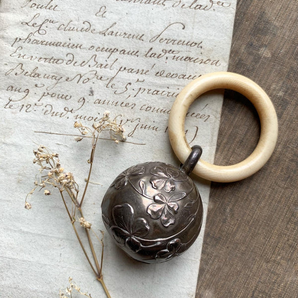 Rose Rattle Antique French Floral Rattle – Ivy Joan Home