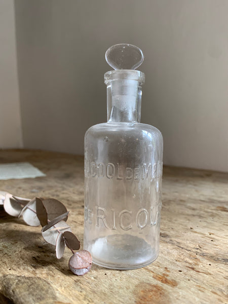 Vintage French Alcool de Menthe Bottle