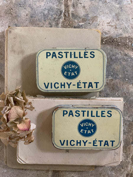 Vintage Medium Vichy-Etat Tins