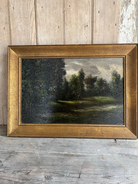 Large Landscape French Oil Painting