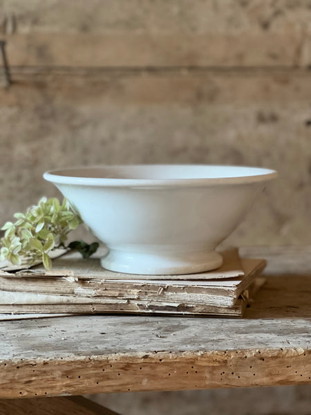 Crisp White Vintage French Bowl