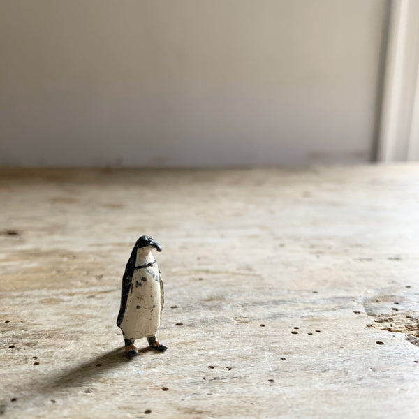 Vintage lead penguin figurine