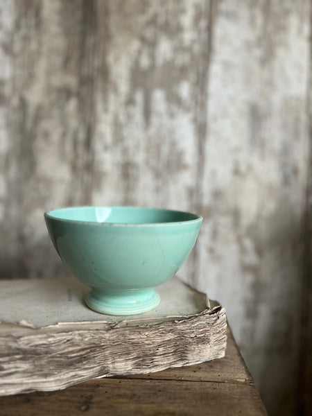 Plain Vintage Green French Cafe au Lait bowl