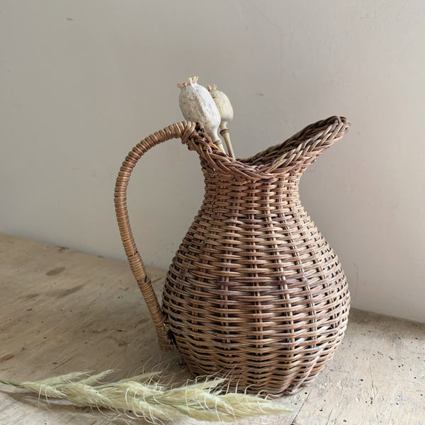 Vintage Wicker Jug