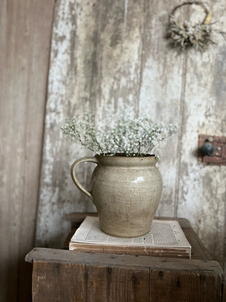 French Stoneware Handled Pot