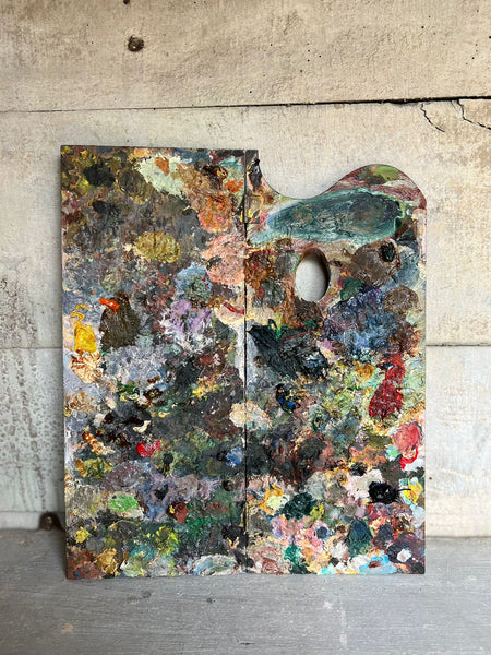 French Rare Hinged Vintage Palette