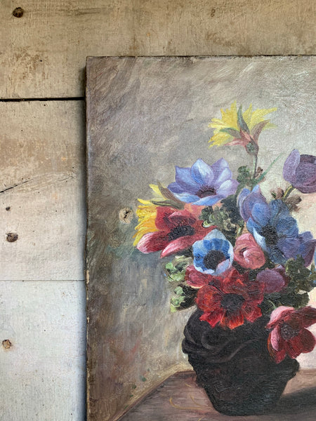 French Floral Oil Painting