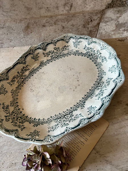 Vintage Green Detail Platter