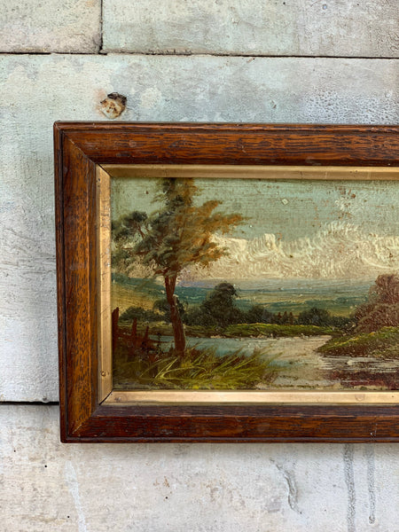 Vintage Frames Lake View Oil Painting