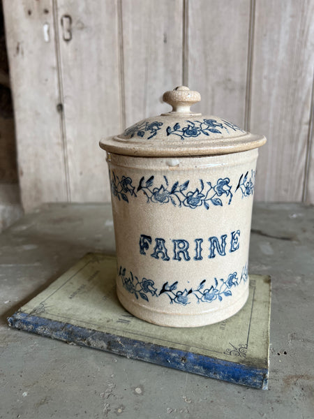 French Vintage St Uze Farine Pot