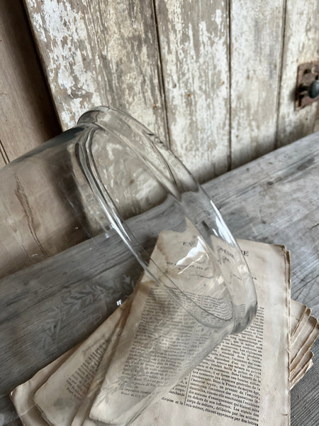 Large Vintage Etched French Cloche