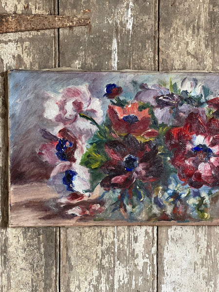 French 1932 Floral Oil on Canvas