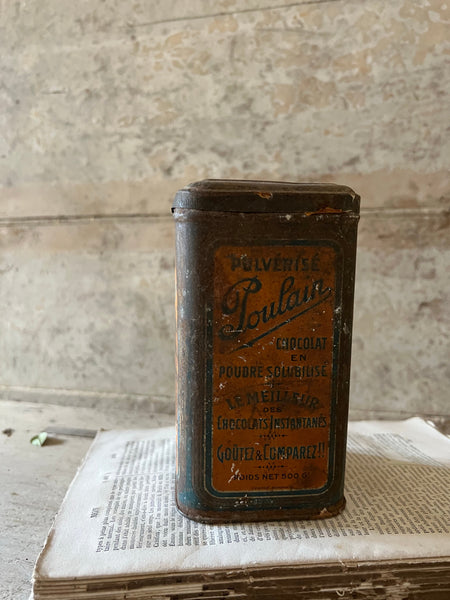 Vintage Chocolate Powder Tin