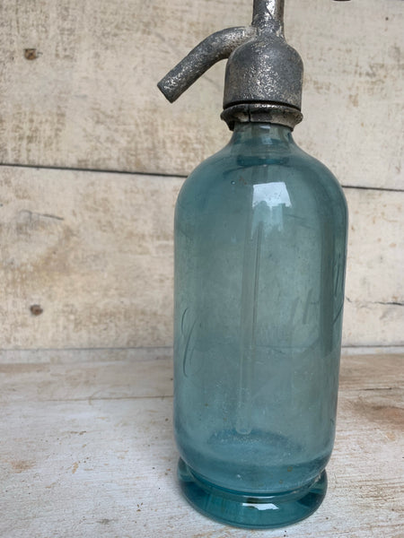 Light Blue Vintage Seltzer Bottle