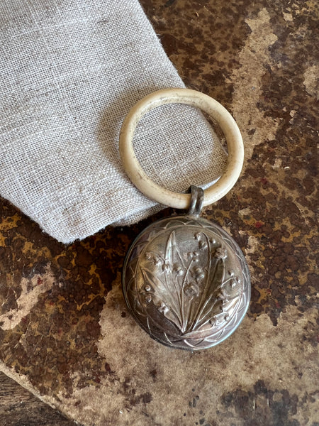 Antique French Floral Rattle
