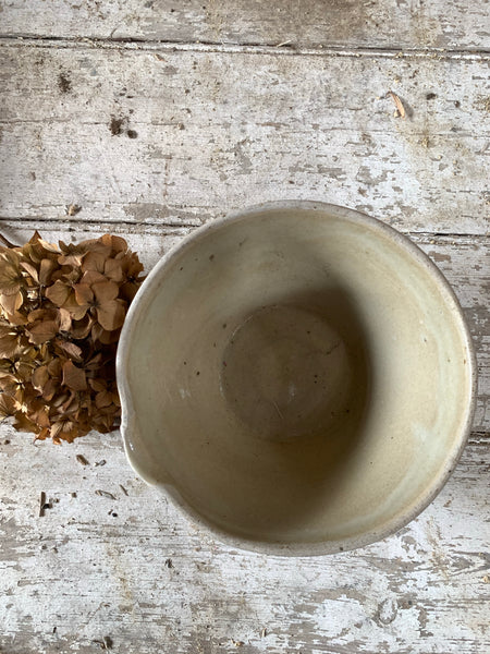 Antique Stoneware Bowl (with lip)