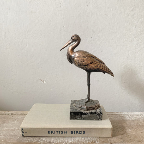 Vintage Bronze Stork