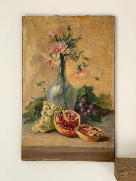 Fruit & Flowers Oil on Canvas