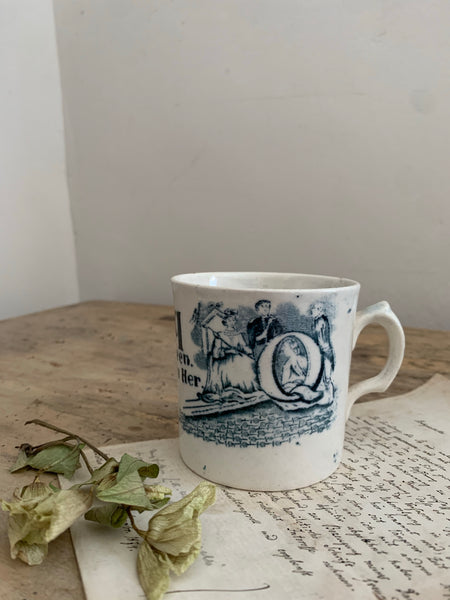 Victorian Alphabet Mug (Q)