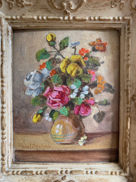 Small Vintage French Oil Painting