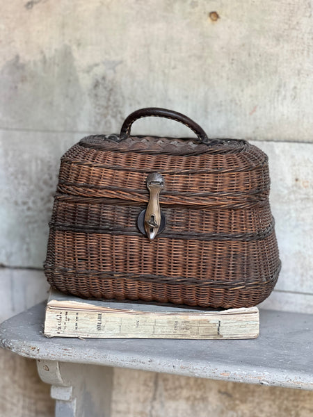 Vintage Decorative Basket with Handles