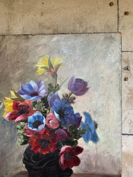 French Floral Oil Painting