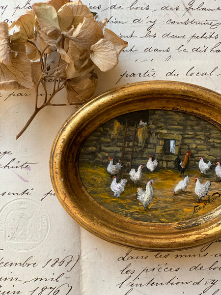 Tiny French Chicken Painting