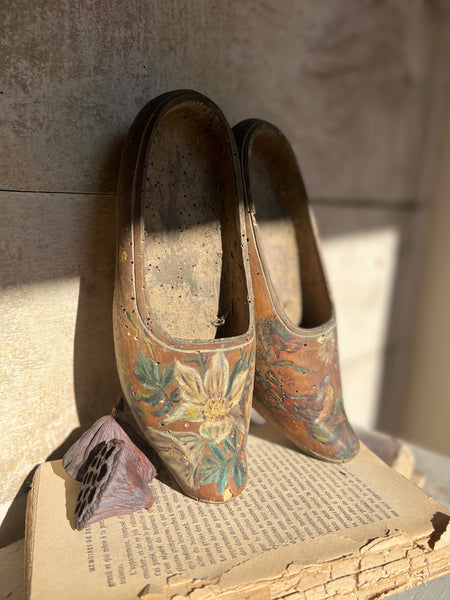 Rustic Handpainted Clogs
