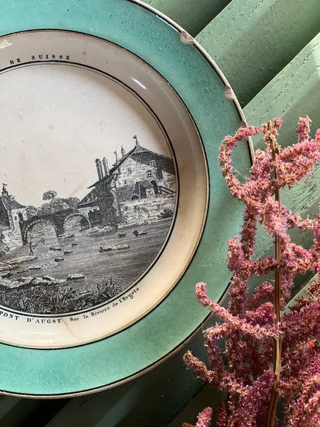 Gorgeous Vintage Turquoise Plate (Plate 4)