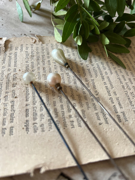 Trio of beautiful hat pins