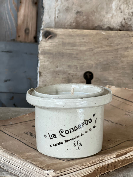 Rustic French Conserve Pot Candle in Cannabis Flower