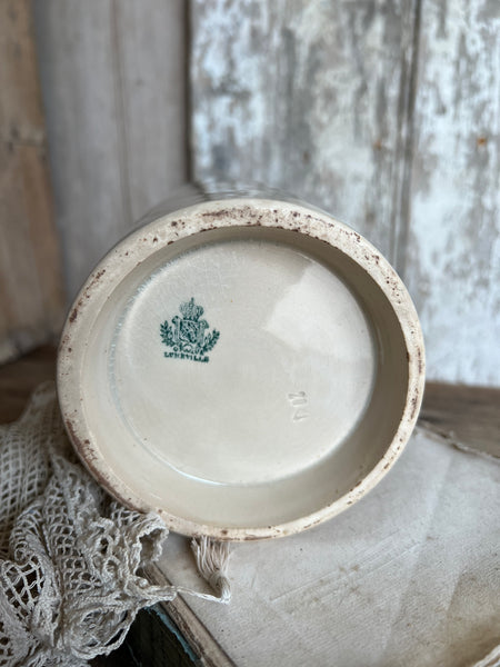 Vintage French Luneville Confiture Pot