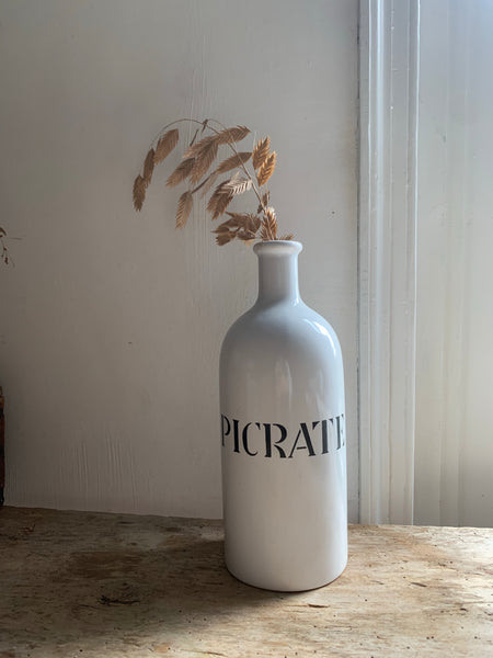 French Vintage Ceramic Picrate Bottle