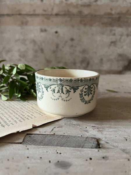 Green Transferware Cup