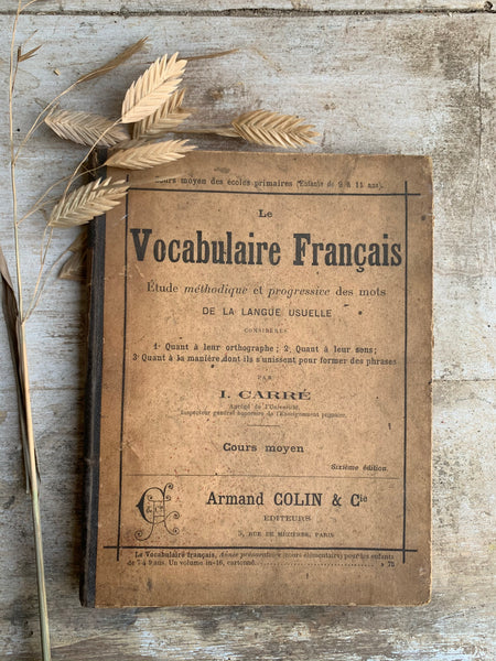 1898 Vocabulaire Francais Book