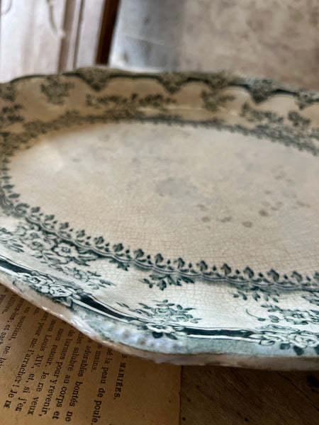 Vintage Green Detail Platter