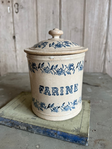 French Vintage St Uze Farine Pot