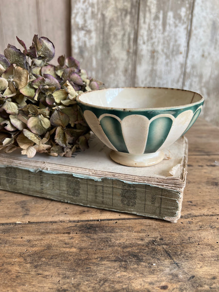 Rustic French Stripe Cafe au Lait bowl