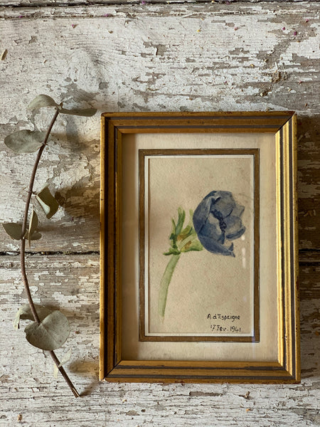 Small 1941 Vintage Framed Watercolour Painting