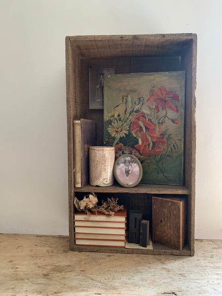 Vintage French Cubby Crate Display Box