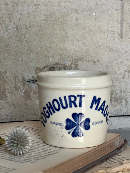 Rare French Vintage Yoghurt Pot