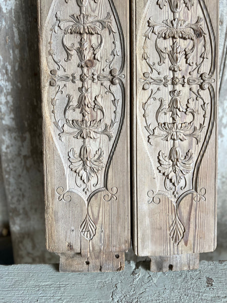 French Wooden Carved Panels