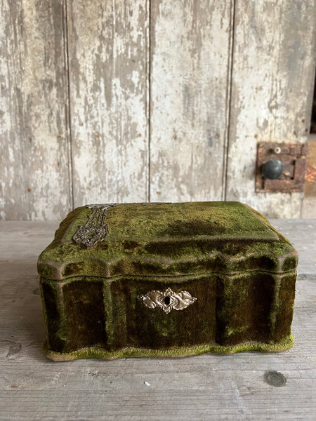 Vintage French Velvet Jewellery Box