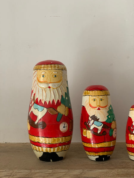 Vintage Father Christmas Russian Dolls