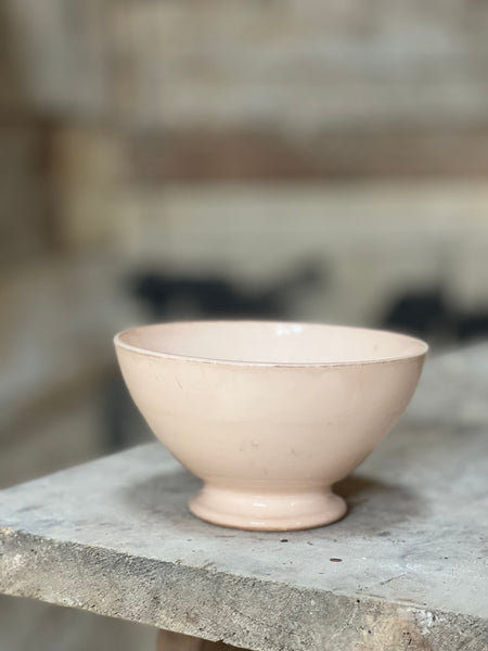 Plain Pink Rustic French Cafe au Lait bowl